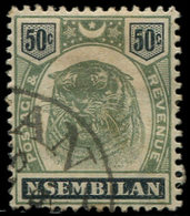 MALAYSIA  NEGRI SEMBILAN 14 : 50c. Vert Et Noir, Obl., TB - Negri Sembilan