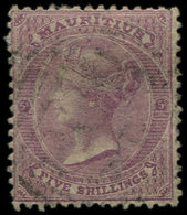 ILE MAURICE 40 : 5s. Violet, Obl., TB - Mauritius (...-1967)