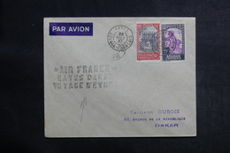 SOUDAN - Enveloppe Du Voyage D’étude Kayes / Dakar En 1937 , Affranchissement Plaisant - L 41181 - Cartas & Documentos