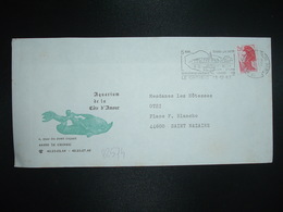 LETTRE TP LIBERTE 2,20 OBL.MEC.23-12 1987 44 LE CROISIC LOIRE ATLANTIQUE + AQUARIUM DE LA COTE D'AMOUR - Other & Unclassified