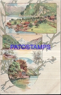 118598 SWITZERLAND SISIKON ART MULTI VIEW POSTAL POSTCARD - Sisikon