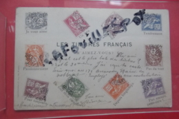 Cp Les Timbres Francais M'aimez Vous ? - Francobolli (rappresentazioni)