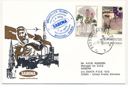 BELGIQUE / DUBAI - 2 Enveloppes SABENA - 1ere Liaison Aérienne - BRUXELLES - DUBAI 1/4/1976 Et Retour 3/4/1976 - Otros & Sin Clasificación
