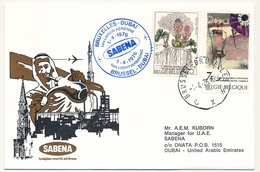 BELGIQUE / DUBAI - 2 Enveloppes SABENA - 1ere Liaison Aérienne - BRUXELLES - DUBAI 1/4/1976 Et Retour 3/4/1976 - Altri & Non Classificati