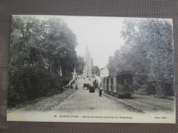 Bonsecours . Route De Conde . Arrivee Du Tramway . Dos 1900 - Péruwelz