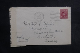 CANADA - Enveloppe De Port Colborne Pour Le Royaume Uni En 1944 Avec Contrôle Postal,affranchissement Plaisant - L 41233 - Storia Postale