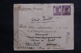 INDE - Enveloppe Pour La Belgique En 1945 Avec Contrôle Postal - L 41245 - 1936-47 Roi Georges VI
