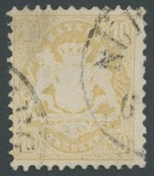 BAYERN 35 O, 1875, 10 Kr. Dunkelchromgelb, Wz. 2, Pracht, Gepr. Pfenninger, Mi. 320.- - Andere & Zonder Classificatie