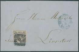 1857, 3 Sgr. Schwarz Auf Mattrosa Auf Brief Von BRAUNSCHWEIG Nach Lippstadt, Pracht -> Automatically Generated Translati - Brunswick