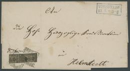 1861, 3/4 Ggr. Schwarz Auf Graubraun Mit Seltenem Nummernstempel 45 Auf Brief Von VORSFELDE Nach Helmstedt, Feinst -> Au - Braunschweig