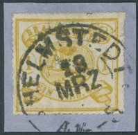 1864, 1 Sgr. Mittelgelbocker, Durchstochen 16, K2 HELMSTEDT, Kabinettbriefstück, Gepr. U.a. Drahn -> Automatically Gener - Braunschweig