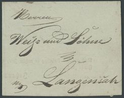 1818, Fuhrmannsbrief Von Lüneburg Nach Langensalza, Pracht -> Automatically Generated Translation: 1818, Carter&#039,s L - Prephilately