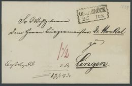 OSNABRÜCK, R2 Auf Briefhülle (1839) Nach Lingen, Pracht -> Automatically Generated Translation: "Osnabrueck", Rectangle  - Prephilately