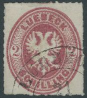 1863, 2 S. Karmin, Pracht, Mi. 90.- -> Automatically Generated Translation: 1863, 2 S. Carmine, Superb, Michel 90.- - Luebeck