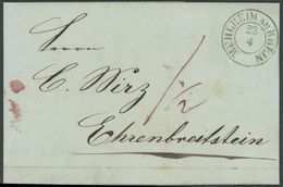 MÜHLHEIM AM RHEIN, K2 Auf Brief (1847) Mit Inhalt Nach Ehrenbreitstein, Etwas Fleckiger Prachtbrief -> Automatically Gen - Prefilatelia