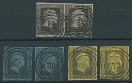 1850, 1 Sgr. Schwarz Auf Rosa Im Waagerechten Paar Und Je 2x 2 Und 3 Sgr., Kabinett -> Automatically Generated Translati - Other & Unclassified