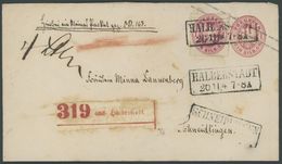 1866, 1 Sgr. Rosa Auf 1 Sgr. Ganzsache, Paketbegleitbrief Von HALBERSTADT Nach Schneidlingen, Pracht -> Automatically Ge - Andere & Zonder Classificatie