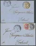 PREUSSEN 16,17a,18a BRIEF, 1866/7, 1, 2 Und 3 Sgr., 2 Dekorative Briefe Mit K2 HALBERSTADT Nach Dortmund, Pracht - Andere & Zonder Classificatie