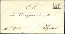 SCHLESWIG-HOLSTEIN L.P./No. 2 (HANERAU), R2 Auf K.D.S.-Hülle (ca. 1852) Nach Itzehoe, Pracht - Vorphilatelie