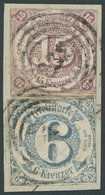 1859/62, 15 Kr. Braunpurpur Und 6 Kr. Blau Auf Briefstück Mit Nummernstempel 232 (KÖNIGSBERG), Feinst, Gepr. U.a. Bühler - Other & Unclassified