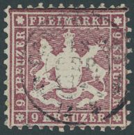 1862, 9 Kr. Lilarot, Vom Oberrand, K2 CANNSTATT, Pracht, Fotobefund Thoma, Mi. 900.- -> Automatically Generated Translat - Andere & Zonder Classificatie