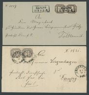 1870,  1/2 Gr. Schwarz/mattorangerot Im Waagerechten Paar Auf Portogerechter Dienstsache Mit Stempeln BROMBERG Und ELBIN - Other & Unclassified