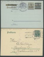 HAMBURG XIX. DEUTSCHER PHILATEL. TAG, 24. Und 25.8.1907, Auf 2 Verschiedenen Ganzsachenkarten, 1x Leer Gestempelt, Prach - Covers & Documents
