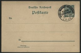 GANZSACHEN P 30 BRIEF, 1895, KIEL-MARINE-AKADEMIE, KANALERÖFFNUNG, Leer Gestempelt Auf 5 Pf. Reichspost, Pracht, R! - Cartas & Documentos