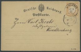 1873,  1/2 Gr. Orange Mit K2 DEDELEBEN Auf Postkarte Von ROHRSHEIM Nach Quedlinburg, Pracht -> Automatically Generated T - Oblitérés