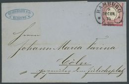 1874, 1 Gr. Rotkarmin Mit Hufeisenstempel HAMBURG (Sp 17-8) Nach Cöln, Prachtbrief -> Automatically Generated Translatio - Used Stamps