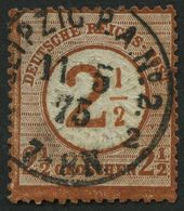 Dt. Reich 29 O, 1874, 21/2 Auf 21/2 Gr. Braunorange, Stempel LEIPZIG P.A. Nr. 2 11.5.75 (als 25 Pf.-Marke Verwendet), Fe - Gebraucht