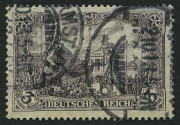 Dt. Reich 96AIa O, 1911, 3 M. Schwärzlichviolett Friedensdruck, Pracht, Gepr. Jäschke, Mi. 65.- - Gebruikt