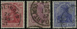 Dt. Reich 145/6,149I O, 1920, 40, 50 Und 80 Pf. Germania, Type I, 3 Prachtwerte, Gepr. Tworek, Mi. 150.- - Used Stamps