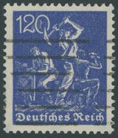 1922, 120 Pf. Schwärzlichblau, Wz. 2, Strichstempel, Pracht, Gepr. Peschl, Mi. 140.- -> Automatically Generated Translat - Used Stamps