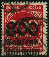 Dt. Reich 303 O, 1923, 800 Tsd. Auf 200 M. Lilarot, Pracht, Gepr. Peschl, Mi. 100.- - Gebruikt