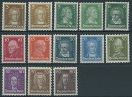 Dt. Reich 385-97 *, 1926, Berühmte Deutsche, Falzrest, Prachtsatz, Mi. 100.- - Otros & Sin Clasificación