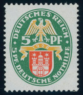 Dt. Reich 425X *, 1928, 5 Pf. Nothilfe, Wz. Stehend, Links Ein Kurzer Zahn Sonst Pracht, Fotoattest H.D. Schlegel, Mi. 4 - Other & Unclassified