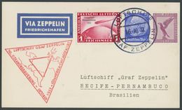 1933, 1 RM Chicagofahrt Mit Zusatzfrankatur Auf Chicagofahrtkarte, Bordpost Bis Brasilien, Pracht -> Automatically Gener - Autres & Non Classés