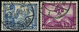 Dt. Reich 505B,507 O, 1933, 20 Und 40 Pf. Wagner, 2 Werte üblich Gezähnt Pracht, Mi. 300.- - Autres & Non Classés