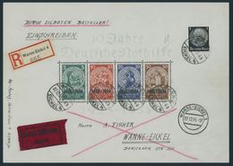 1933, Block Nothilfe, Originalgröße Und Voller Originalgummi, Abgestempelt In WANNE-EICKEL 4, Mit 1 Pf. Zusatzfrankatur, - Andere & Zonder Classificatie