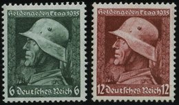 Dt. Reich 569/70x **, 1935, Heldengedenktag, Senkrechte Gummiriffelung, Pracht, Mi. 90.- - Andere & Zonder Classificatie