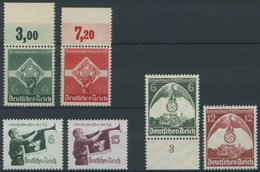 Dt. Reich 571/2,584-87x **, 1935, 3 Postfrische Prachtsätze, Mi. 100.- - Sonstige & Ohne Zuordnung