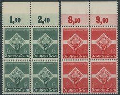 Dt. Reich 571/2x VB **, 1935, Reichsberufswettkampf In Oberrandviererblocks, Postfrisch, Pracht, Mi. 100.- - Other & Unclassified