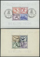 Dt. Reich Bl. 5/6 O, 1936, Blockpaar Olympische Spiele, Ersttags-Sonderstempel, Pracht, Mi. (180.-) - Autres & Non Classés