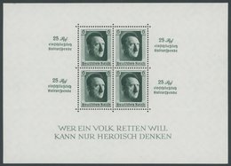 Dt. Reich Bl. 9 **, 1937, Block Kulturspende, Postfrisch, Pracht, Gepr. Schlegel, Mi. 320.- - Autres & Non Classés