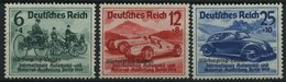 Dt. Reich 695-97 *, 1939, Nürburgring-Rennen, Falzrest, 12 Pf. Ein Kurzer Zahn Sonst Prachtsatz, Mi. 70.- - Autres & Non Classés