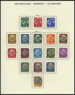 SAMMLUNGEN, LOTS O, Gestempelte Sammlung Dt. Reich Von 1933-45 Auf Schaubekseiten, Bis Auf Mi.Nr. 496-98, Bl. 2,3 Und Nr - Gebruikt