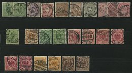 LOTS O, 1875-1899, 24 Verschiedene Kleinere Werte Pfennige, Pfennig Und Krone/Adler, Erhaltung Feinst/Pracht, Alle Geprü - Usati