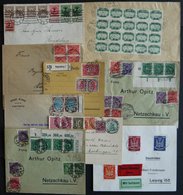 LOTS 1922/3, 9 Verschiedene, Teils Bessere Belege Inflation, Meist Prachterhaltung - Gebruikt