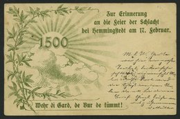 GANZSACHEN PP 19D1 BRIEF, Privatpost: 1900, 5 Pf. Erinnerung An Die Feier Der Schlacht Bei Hemmingstedt Am 17. Februar,  - Altri & Non Classificati